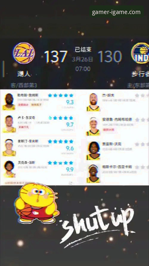 湖人客场力克步行者，爱游戏平台赛事解析